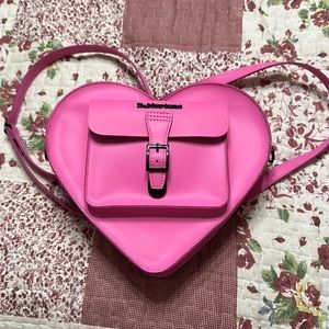 Dr martens pink leather heart bag